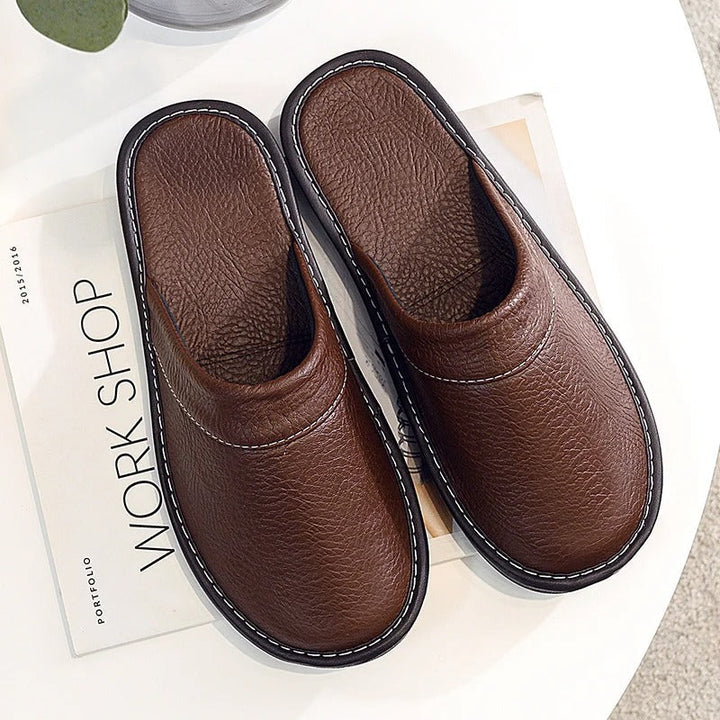 Helga Vegan Leather Slippers | Comfortable Home Footwear