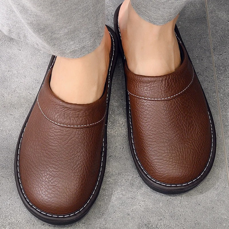 Helga Vegan Leather Slippers | Comfortable Home Footwear