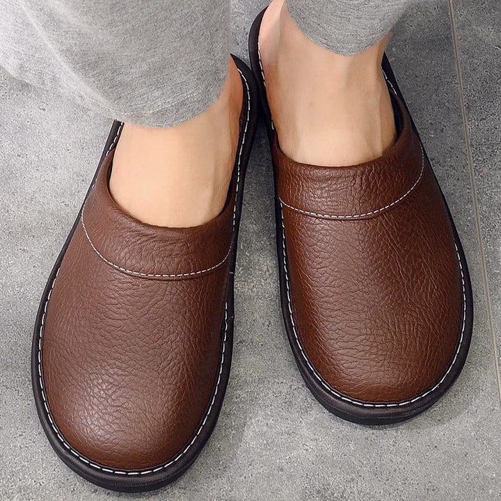 Helga Vegan Leather Slippers | Comfortable Home Footwear