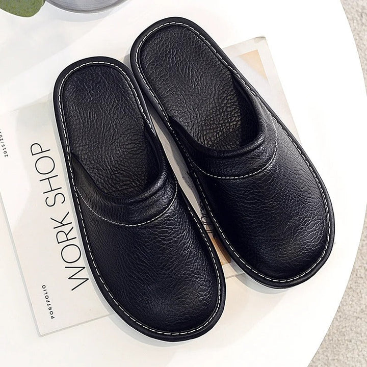 Helga Vegan Leather Slippers | Comfortable Home Footwear