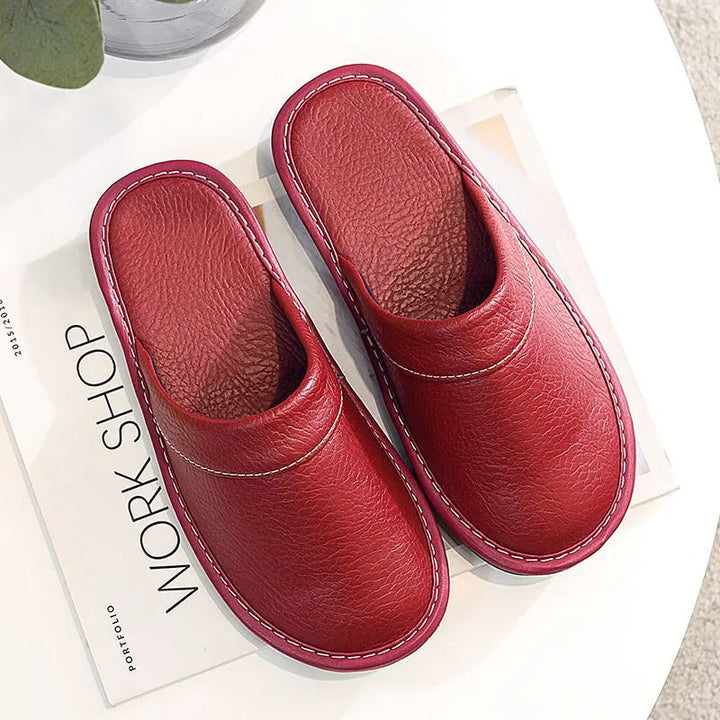 Helga Vegan Leather Slippers | Comfortable Home Footwear