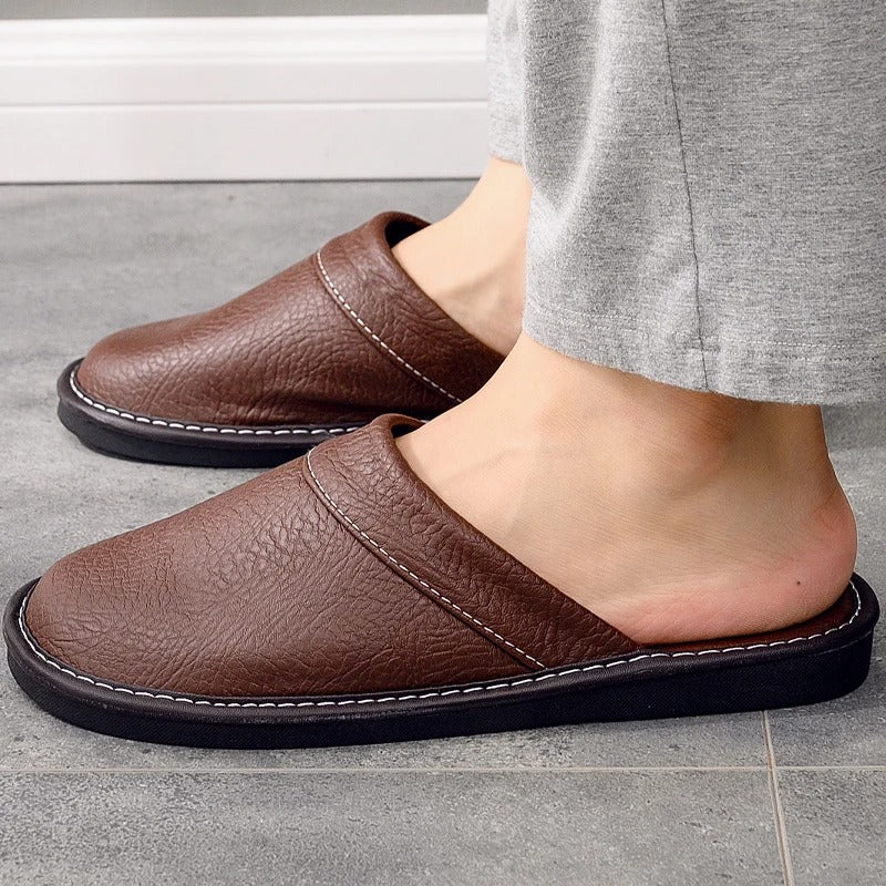 Helga Vegan Leather Slippers | Comfortable Home Footwear