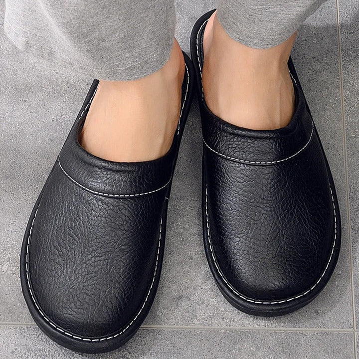 Helga Vegan Leather Slippers | Comfortable Home Footwear