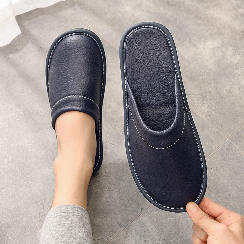Helga Vegan Leather Slippers | Comfortable Home Footwear