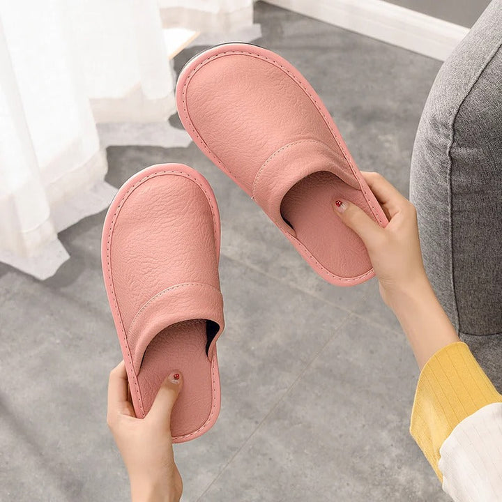 Helga Vegan Leather Slippers | Comfortable Home Footwear
