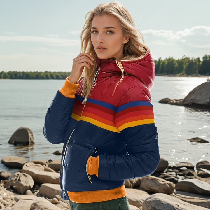 Sierra | Retro Striped Puffer Jacket