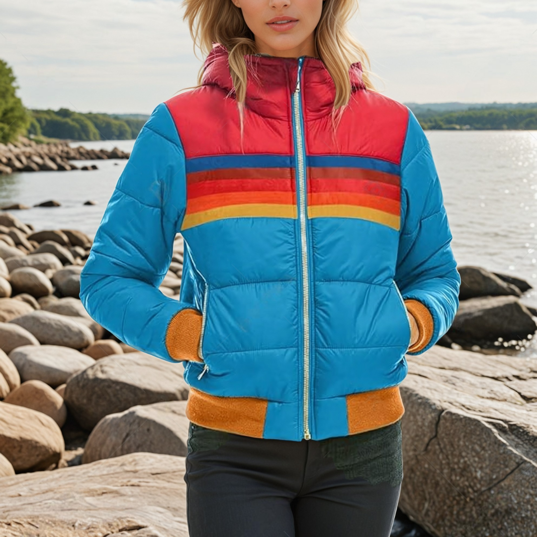 Sierra | Retro Striped Puffer Jacket