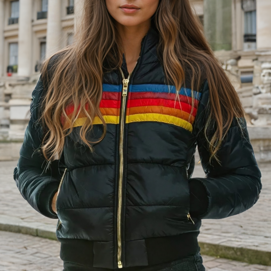 Sierra | Retro Striped Puffer Jacket