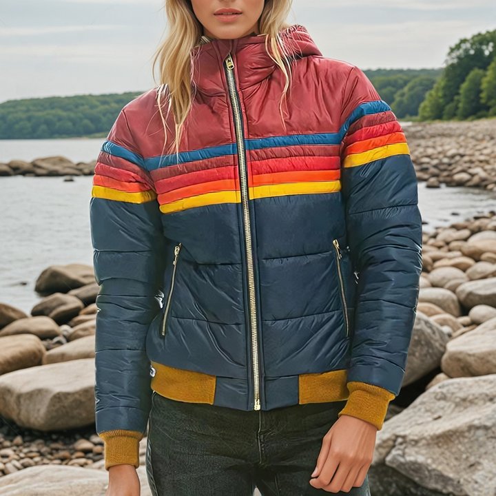 Sierra | Retro Striped Puffer Jacket