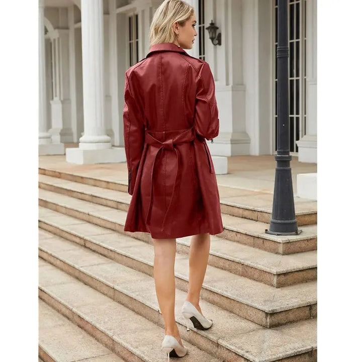 Jane | Faux Leather Shirt Dress for Women
