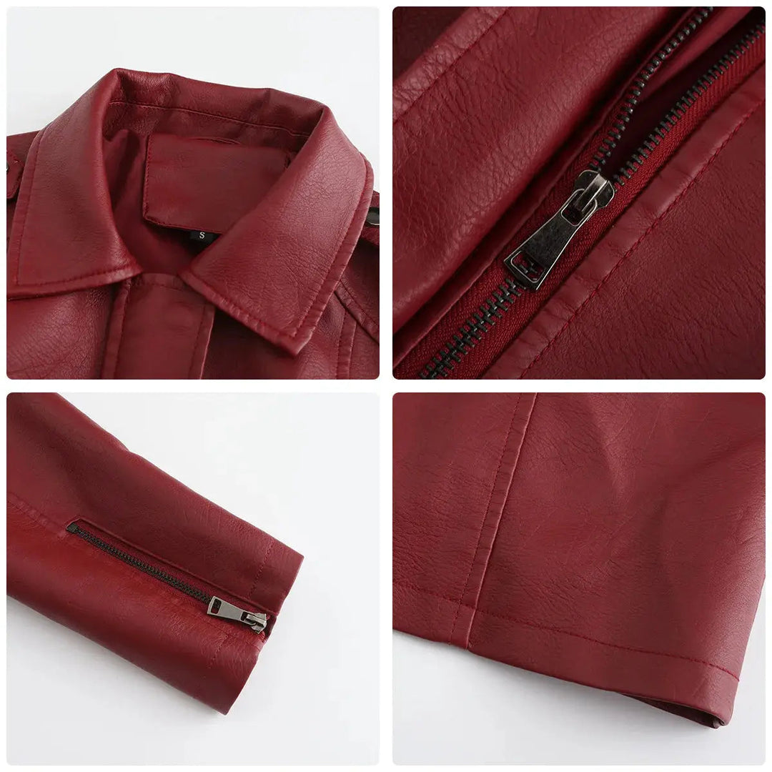 Jane | Faux Leather Shirt Dress for Women