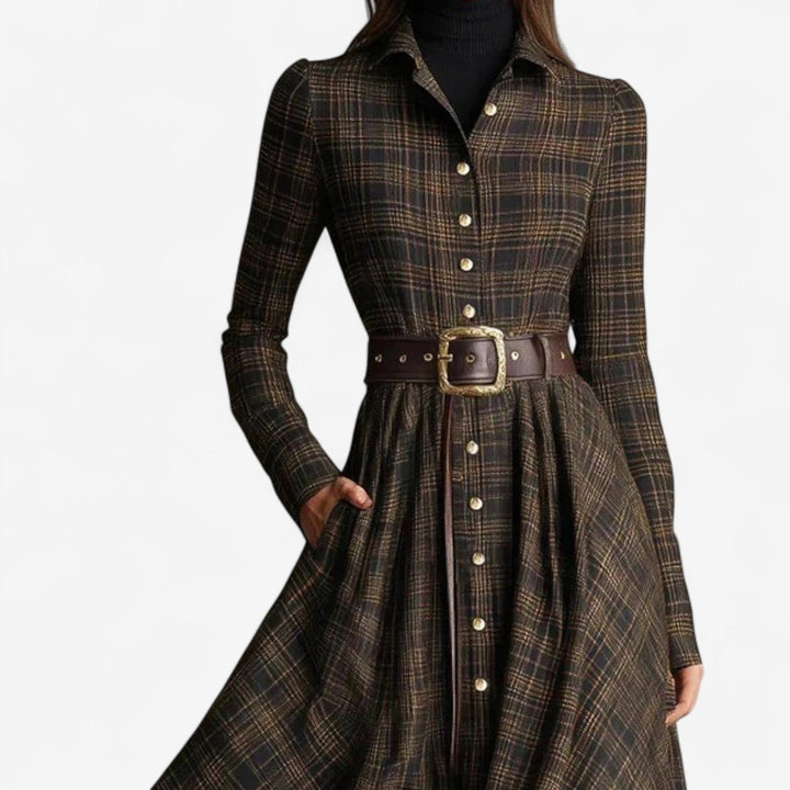 Jannali | Long Sleeve Maxi Dress for Women with Elastic Waist