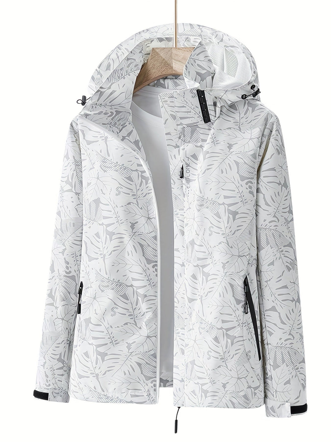 Jasmine Leaf Printed Windproof Jacket | Women's Fashion Jacket
