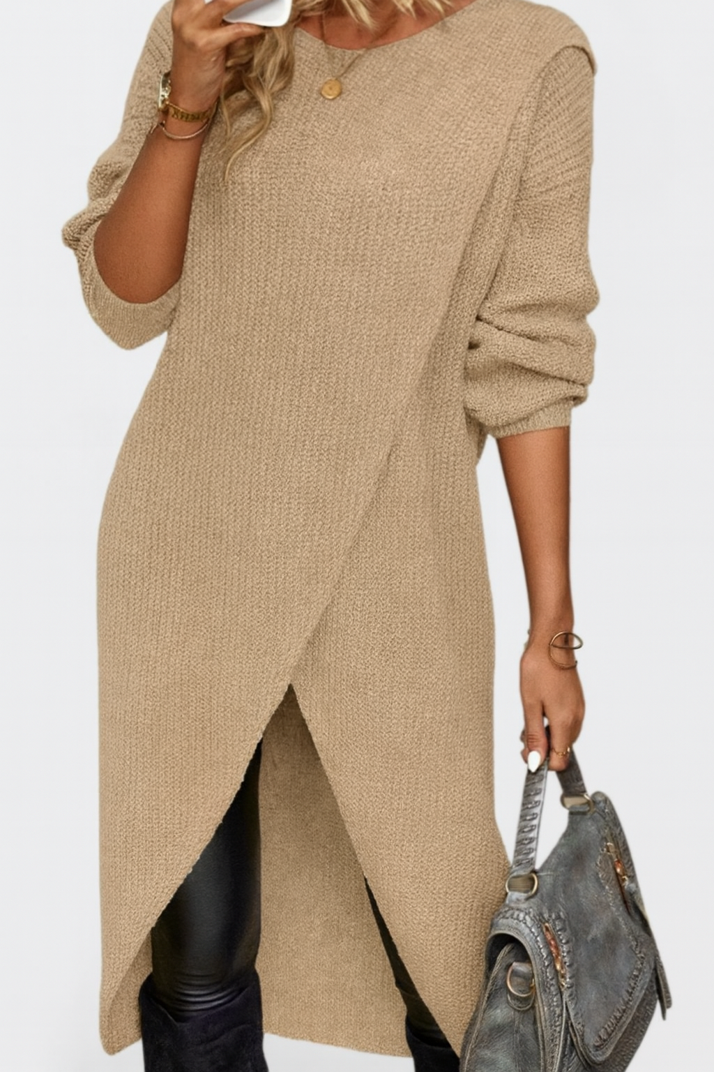 Joana | Women's Wrap Knit Winter Dress