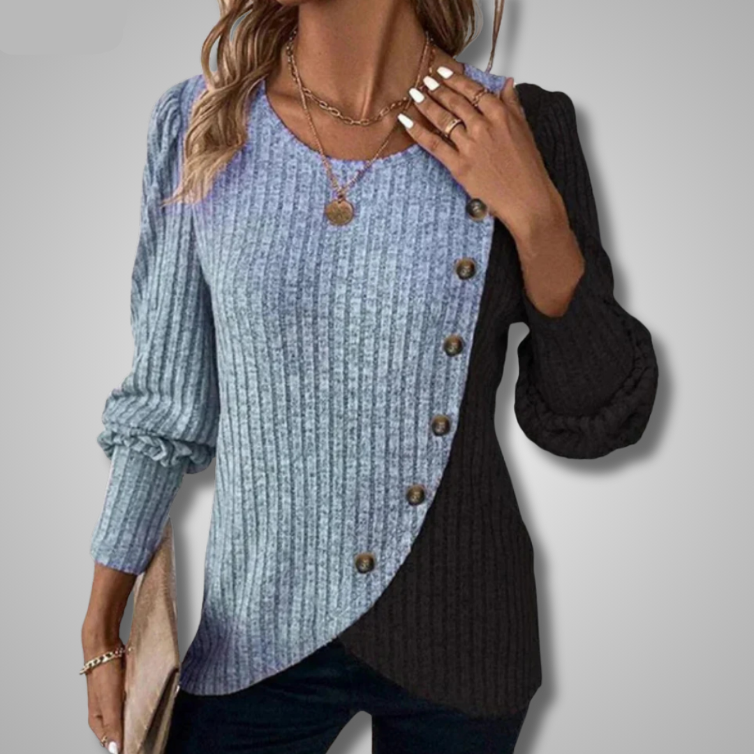 Kaia | Women's Top Elegant Button Down Knit Longsleeve