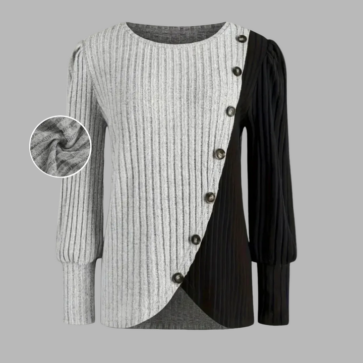 Kaia | Women's Top Elegant Button Down Knit Longsleeve