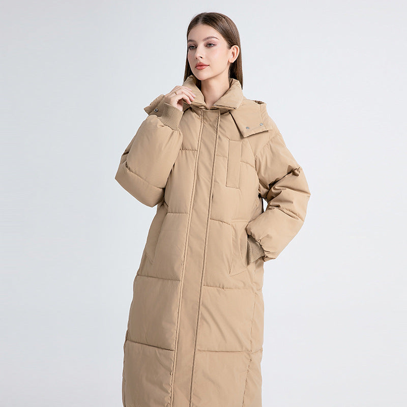 Keren | Long Puffer Coat with Hood for Women