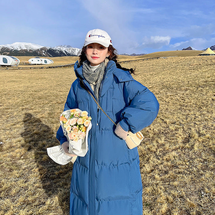 Keren | Long Puffer Coat with Hood for Women