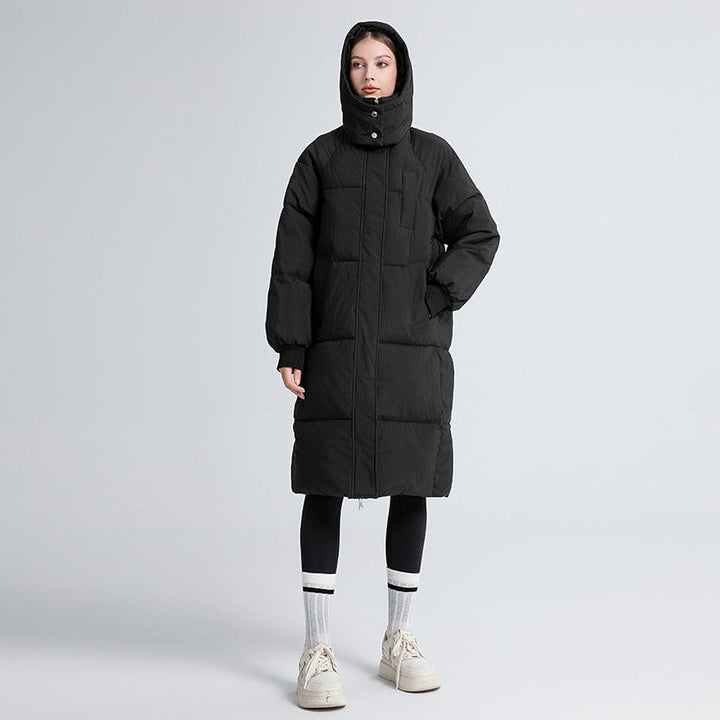 Keren | Long Puffer Coat with Hood for Women