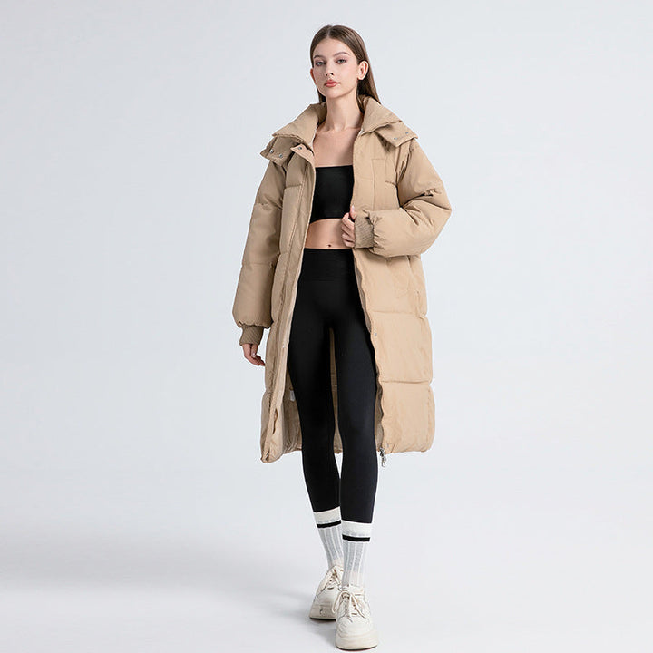 Keren | Long Puffer Coat with Hood for Women