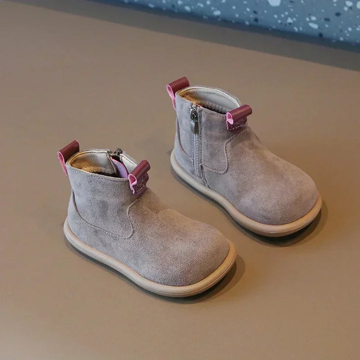 Kids Suede Ankle Boots | Casual Winter Footwear for Boys and Girls
