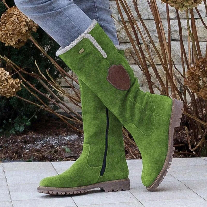 Knee-High Winter Boots Women | Suede Look with Fleece Lining