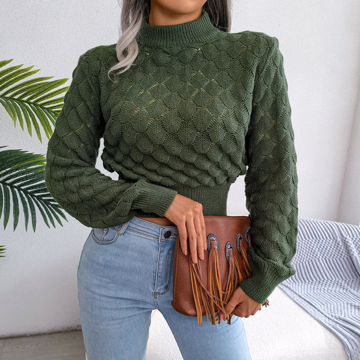 Knitted Crop Top with Structure | Women's Top 2