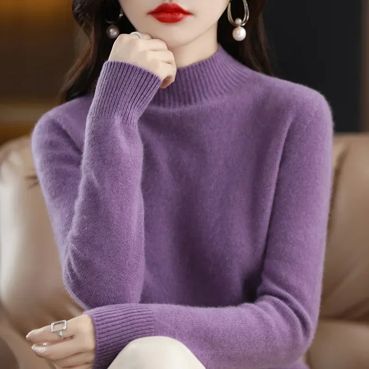 Korean Style Women's Knit Sweater | Long Sleeve Pullover