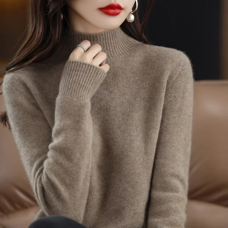 Korean Style Women's Knit Sweater | Long Sleeve Pullover