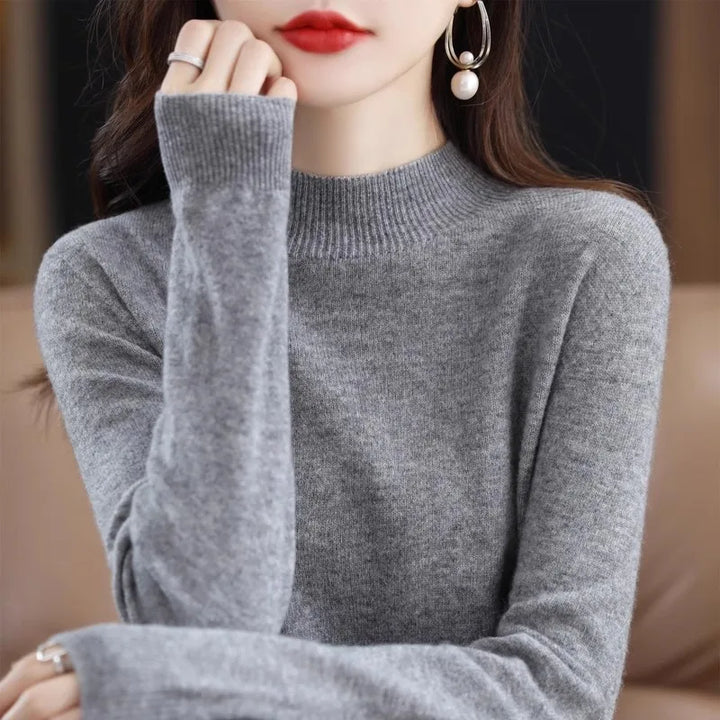 Korean Style Women's Knit Sweater | Long Sleeve Pullover