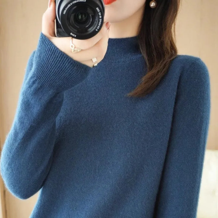 Korean Style Women's Knit Sweater | Long Sleeve Pullover