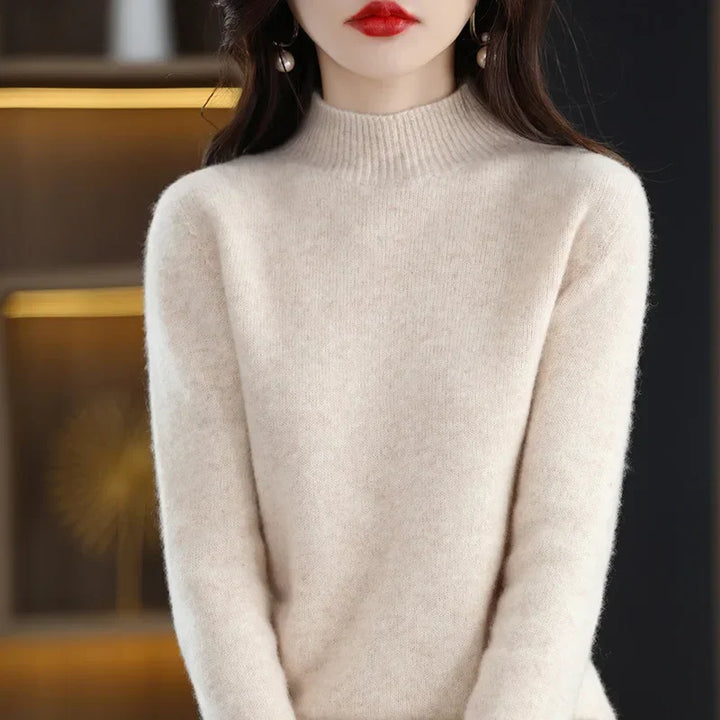 Korean Style Women's Knit Sweater | Long Sleeve Pullover