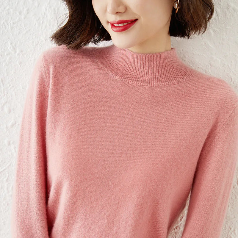 Korean Style Women's Knit Sweater | Long Sleeve Pullover