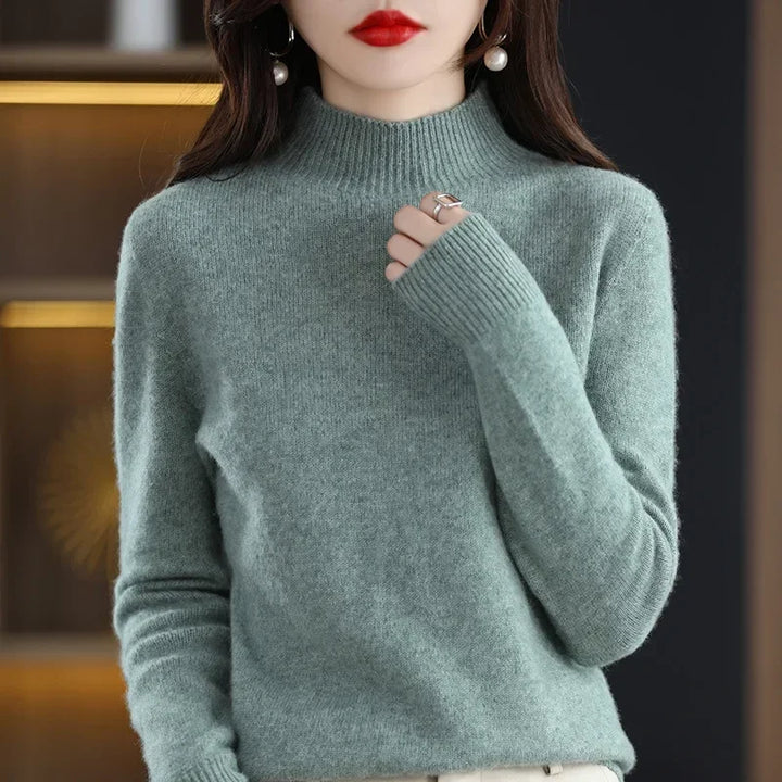Korean Style Women's Knit Sweater | Long Sleeve Pullover