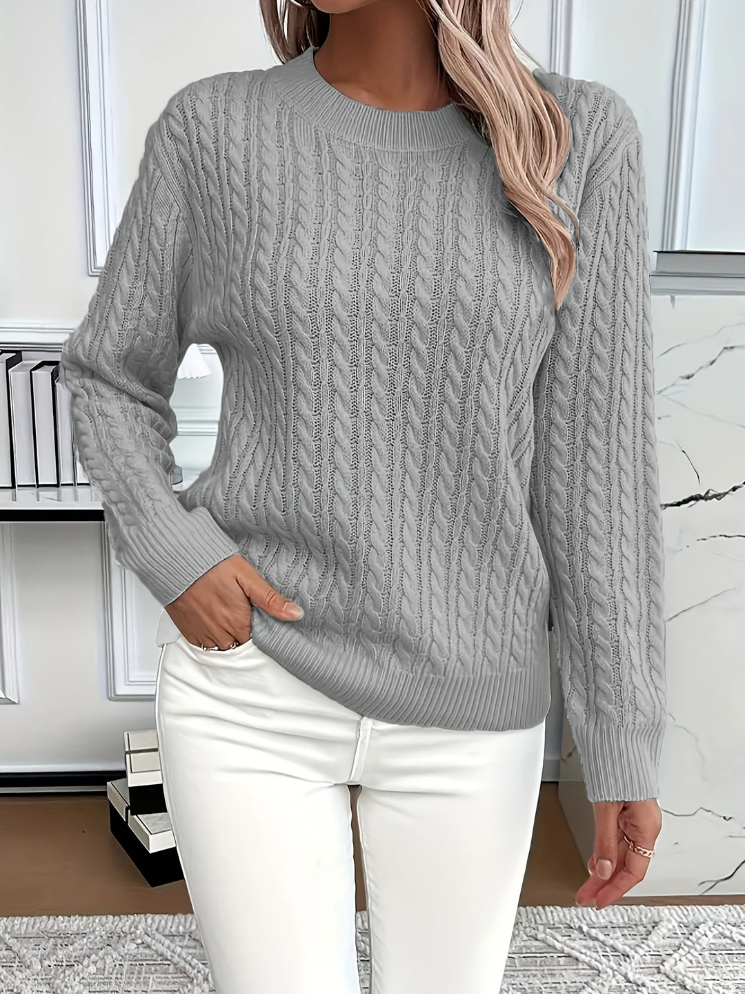 Ladies Cable Knit Jumper | Women's Jumper for Cozy Style