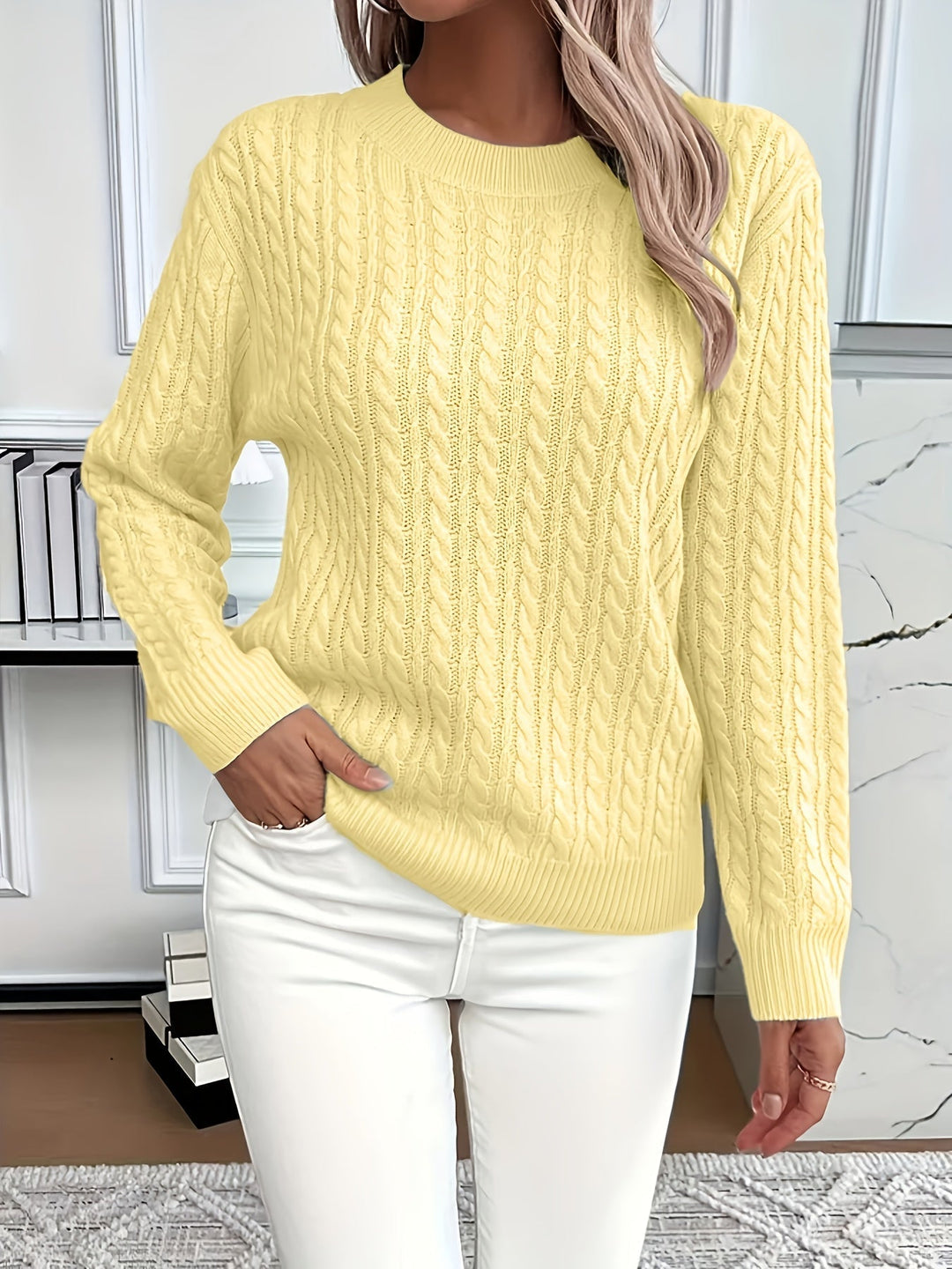 Ladies Cable Knit Jumper | Women's Jumper for Cozy Style