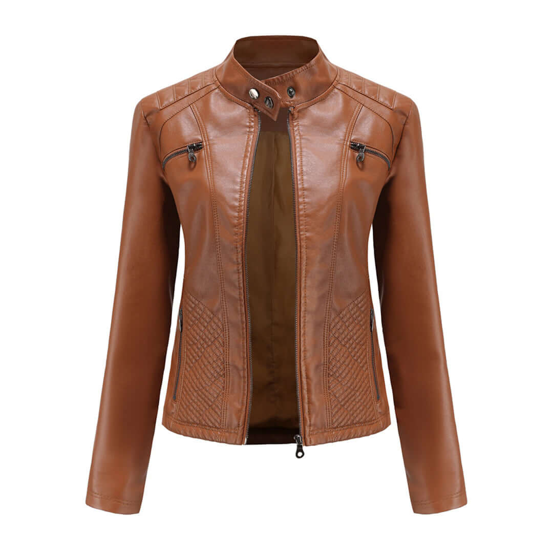 Ladies Leather Jacket | Women's Classic Fashion Outerwear 2