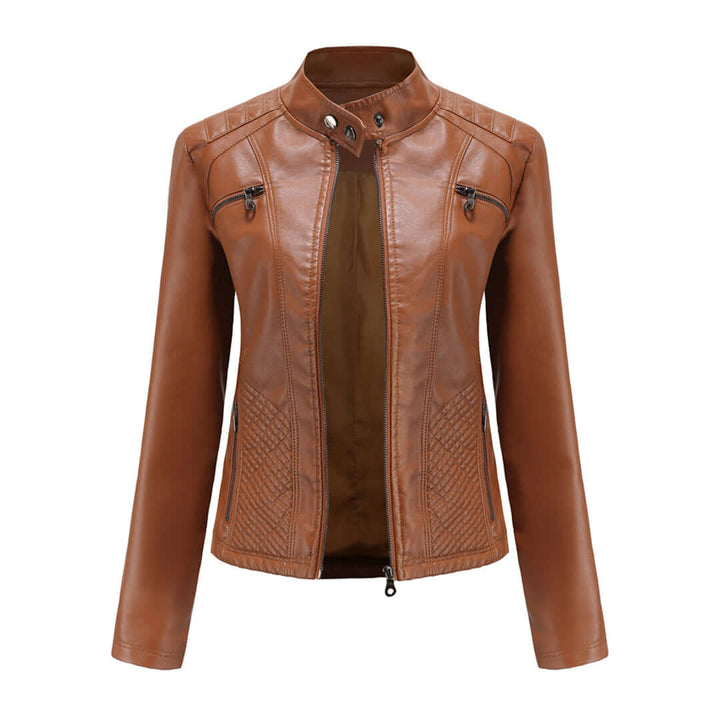 Ladies Leather Jacket | Women's Classic Fashion Outerwear 2