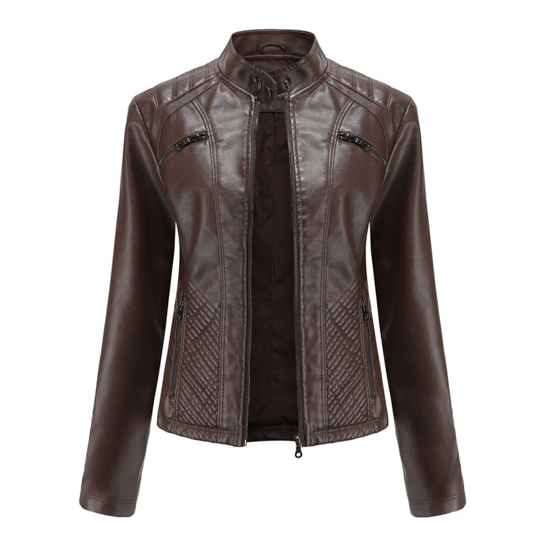 Ladies Leather Jacket | Women's Classic Fashion Outerwear 4