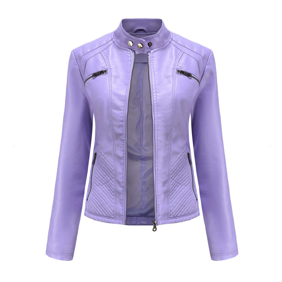 Ladies Leather Jacket | Women's Classic Fashion Outerwear 6