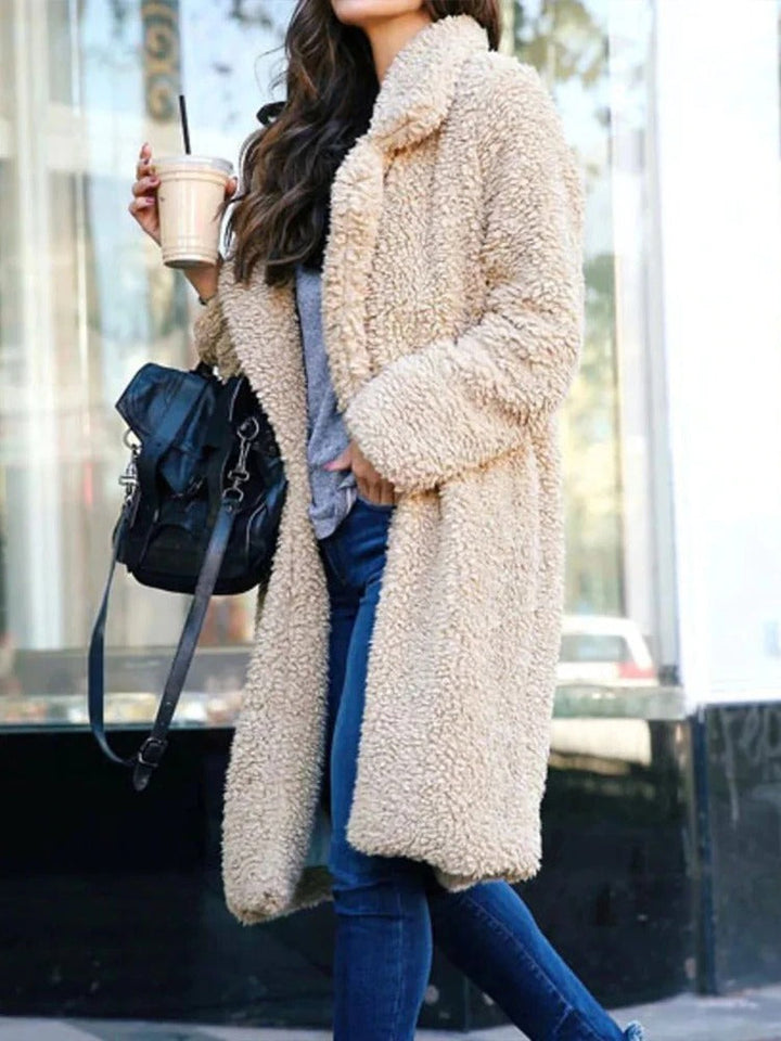 Ladies Teddy Look Winter Coat | Long Warm Jacket for Women
