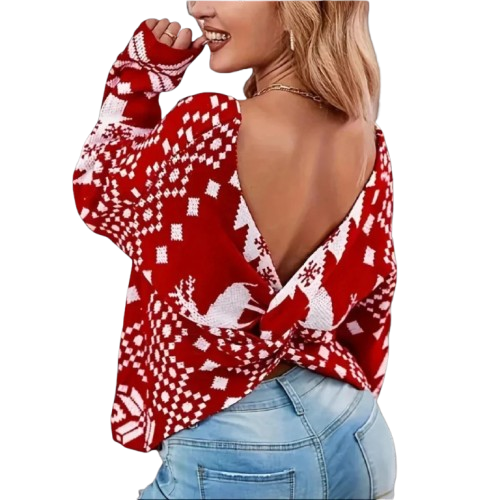 Ladies Christmas Sweater | Festive Wear with Norwegian Motif