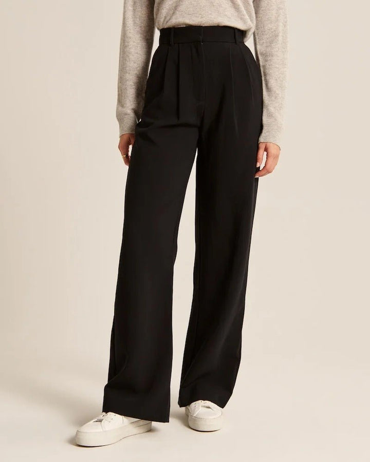 Lena Tailored Wide Leg Trousers | Women's Black Pants