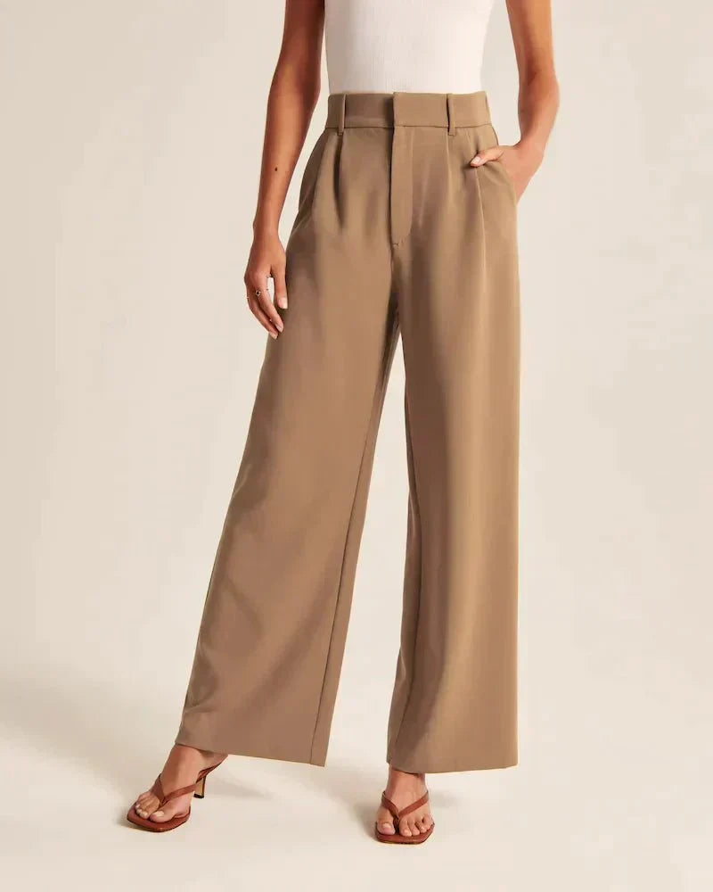 Lena Tailored Wide Leg Trousers | Women's Black Pants
