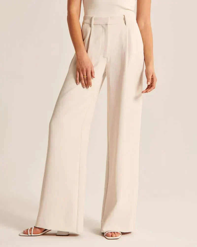 Lena Tailored Wide Leg Trousers | Women's Black Pants