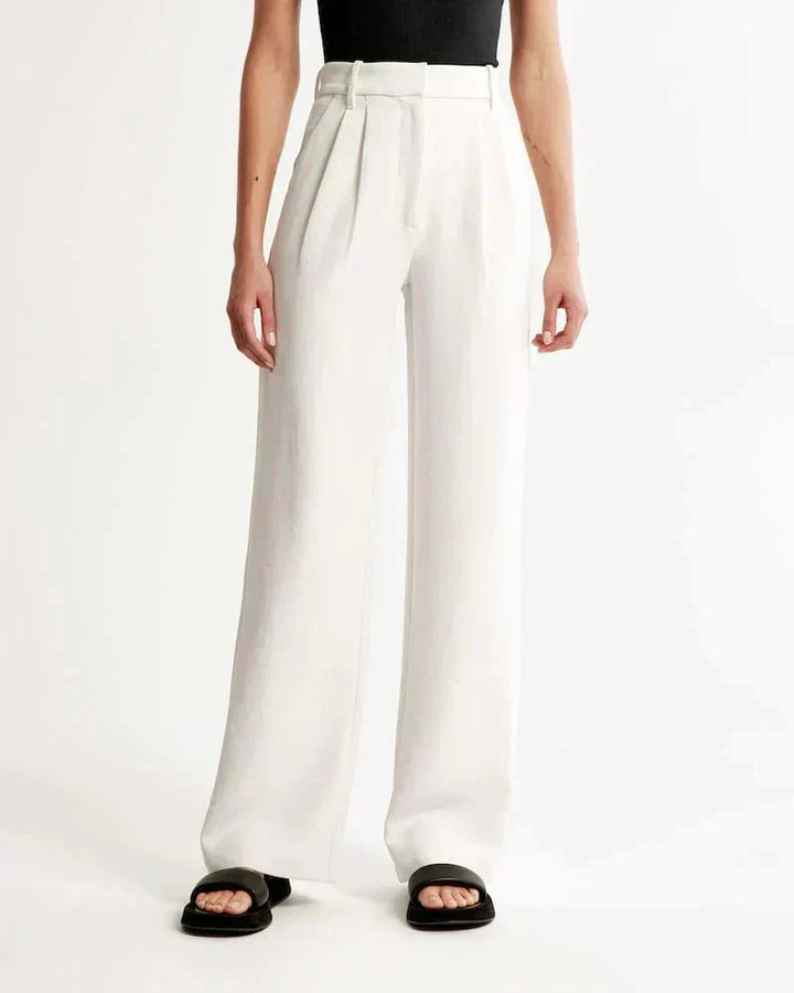 Lena Tailored Wide Leg Trousers | Women's Black Pants