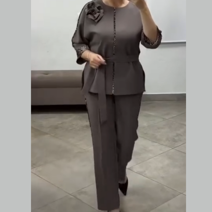 Leopard Print Two-Piece Set | Women's Fashion Outfit