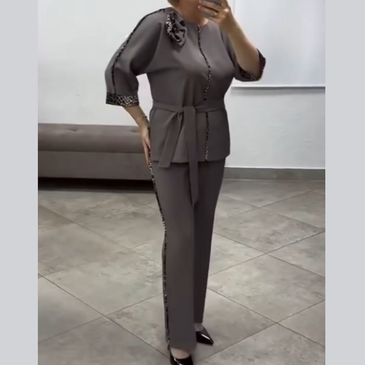 Leopard Print Two-Piece Set | Women's Fashion Outfit