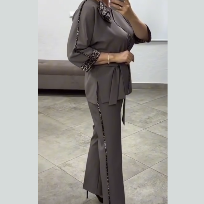 Leopard Print Two-Piece Set | Women's Fashion Outfit