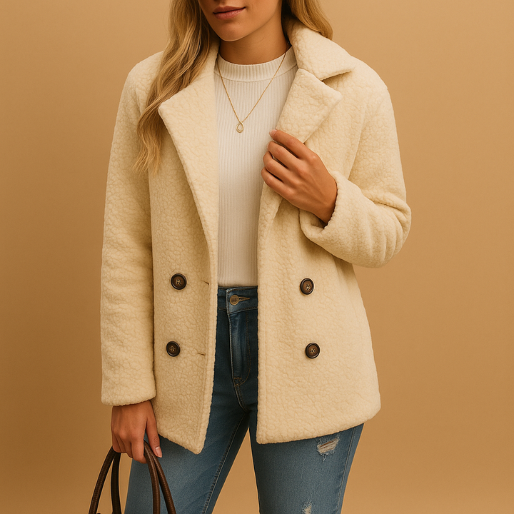 Lieke | Women's Fitted Winter Coat with Button Closure